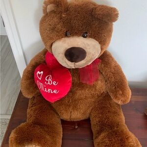 Valentine’s day Brown Teddy Bear with Red Heart